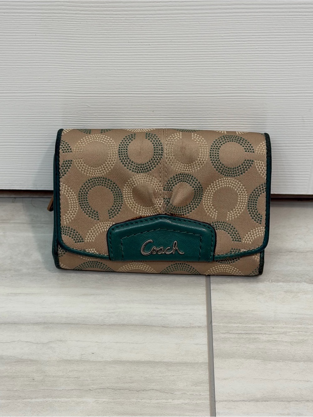 Coach Ashley Dotted OP Art Wallet 5.5 x 4”